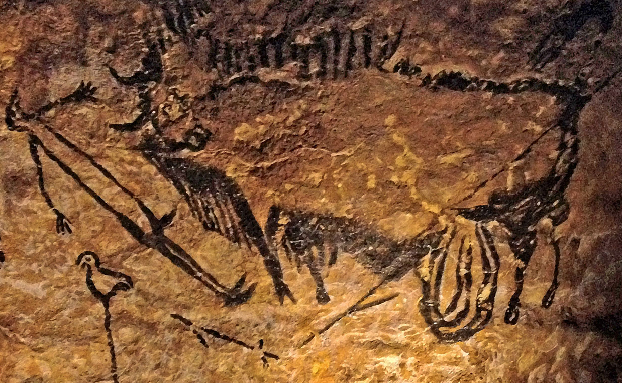 The shaft scene – Lascaux cave in Dordogne